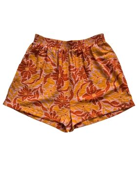 Sage The Label Boho Floral Shorts Orange Yellow Womens Size M NWOT